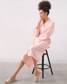 Resim Serenity Yıkanmış Keten Kimono Pembe - Somon / XS 