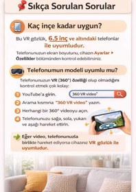 Resim BLGELEKTRONİK Vr 360 Sanal Gerçeklik Gözlüğü Ve Kulaklık Qr Içeik Kodları Full Set 