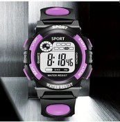 Resim Cloud011 Mor Işıklı Spor Saati - Çok Fonksiyonlu Okul Ve Outdoor İçin Diğer 