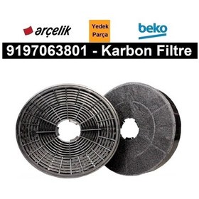 Resim Arçelik Uyumlu P 179 Yi Sürgülü Aspiratör Karbon Filtre P179 9197063801 - 453491105 
