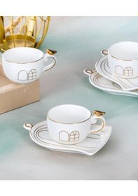 Resim Acar June 6 Lı Porselen Kahve Fincan Takımı 