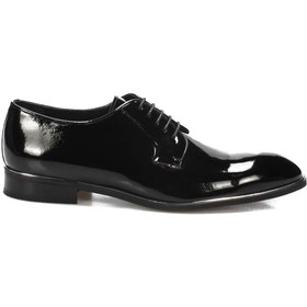 Resim İnci Hakiki Deri Siyah Erkek Oxford Ayakkabı 120130009108 