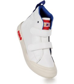 Resim Kiko Kids Garf Günlük Cırtlı Erkek Çocuk Bot Ayakkabı Beyaz - Mavi Beyaz - Mavi 