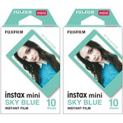 Resim Fujifilm Instax Mini Sky Blue Edition 10x2 Film Seti 