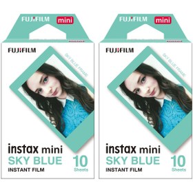 Resim Fujifilm Instax Mini Sky Blue Edition 10x2 Film Seti 