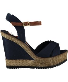 Resim Fox Shoes Lacivert Kadın Dolgu Topuklu Ayakkabı 9674070905 