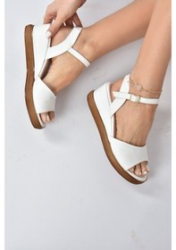 Resim Fox Shoes Beyaz Kadın Dolgu Topuklu Ayakkabı K674605409 