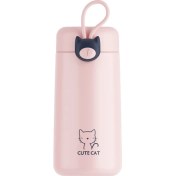 Resim FastDeal Store Aikesi Aimeng 304 Paslanmaz Çelik Termos Moda Mini Küçük Sevimli Kedi Kafası Erkek ve Kız Öğrenci Cep Kupası (Yurt Dışından) 