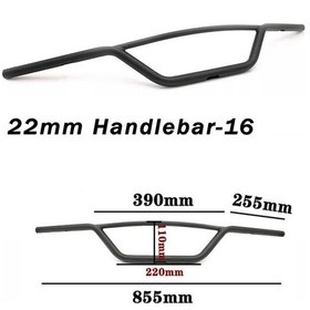 Resim Chopper Cafe Racer Direksiyon Universal 22 Mm Siyah 016b 