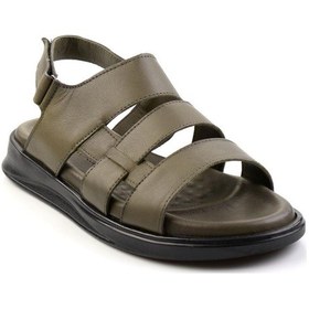 Resim Bambi Haki Leather Erkek Sandalet E05433501043 Haki 