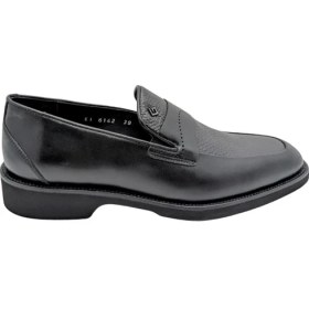 Resim Çiğdem Kundura Galler - 6142 | Hakiki Deri Erkek Klasik Loafer - Siyah - 40 