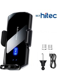 Resim Schitec 66w Sensörlü Araç İçi Kablosuz Hızlı Şarj Aleti Ve Telefon Tutucu Sd11 
