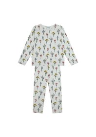 Resim Antebies Organik Bej Uzun Kollu Kız Çocuk Pijama Takımı Renkli 