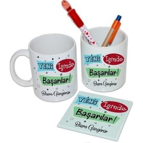 Resim Yeni Iş Ofis Hediye Seti - Kişiye Özel Isimli Meslek Hediyesi 