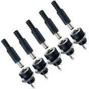 Resim 5 Takım Dc Şase 2.1Mm 5.5X2.1Mm Erkek Şase Jak Fiş Somunlu 5 Takım 