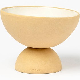 Resim STRAW STONEWARE AYAKLI ÇUKUR SERVİS KASESİ 