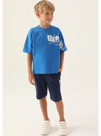 Resim U.S. Polo Assn. U.s. Polo Assn Lisanslı Authentic Cobalt Erkek Çocuk Bermuda Takım 5274-43256 Cobalt 
