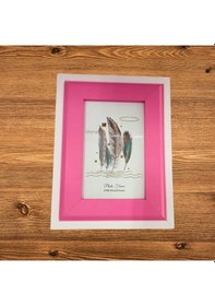 Resim Dekoratif Pembe Ahşap Çerçeve 22x17 Cm 