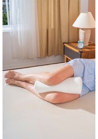 Resim Silindir Ortopedik Visco Yastık 40x14 Cm Beyaz 