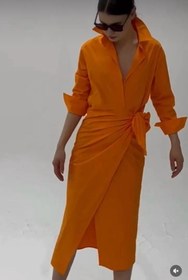 Resim Turuncu Koton Sexy Elbise - 40 / Turuncu 