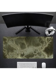 Resim 90x40 Cm Oyuncu Gaming Mouse Pad Kaymaz Kauçuk Taban Fare Altlığı Xxl Mousepad Topo Serisi 03 