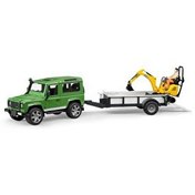 Resim Bruder Land Rover Arazi Aracı ve Jcb Mini Kazıcı 