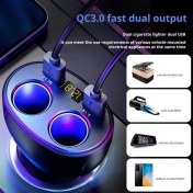 Resim Cloudstore Wmy-c143 12v/24v Çift Usb-c Hızlı Şarj Voltaj Göstergeli Aşırı Koruma Qc3.0 Uyumlu Araç Şarj Cihazı 