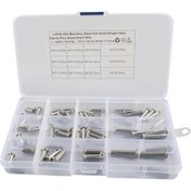 Resim A6829 64'ü 1 Arada 304 Paslanmaz Çelik Düz Kafa Tek Delikli Çatal Pimleri Çeşitleri Kiti 