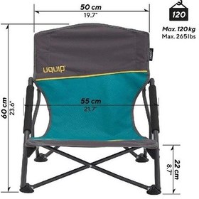 Resim Uquip Sandy Yüksek Konforlu & Takviyeli Katlanır Plaj Ve Kamp Sandalyesi Boulder Lacivert 
