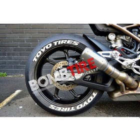 Resim Motosiklet Lastik Yazısı 4 Adet 2.5 Cm 3d Oto Lastik Yazısı Sticker Arma Şerit 1106 Yapıştırıcısız 