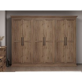 Resim Retro 6 Kapaklı Dolap - Rahle Ceviz Ceviz 