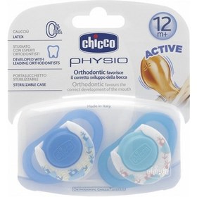 Resim Chicco 2 Li Physio Kauçuk Emzik 12 Ay+ Erkek 