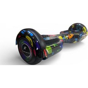 Resim Ryder Star Elektrikli Kaykay Hoverboard Bluetooth Hoparlörlü 6.5 Inch Akıllı Dengeli RS-S5 Color Numbers Grafiti 