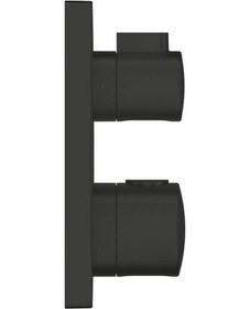 Resim Grohe Grohtherm Termostatik Banyo/duş Bataryası 2 Çıkışlı Divertörlü - 1022092430 Siyah Siyah 