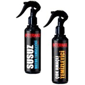 Resim INTERWAX 2'Lİ OTO BAKIM SETİ SUSUZ MOTOR TEMİZLEME 230 ml + ÇOK AMAÇLI DÖŞEME TEMİZLEYİCİ 230 ML 