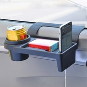Resim 1/2 adet Çok Fonksiyonlu Araba Düzenleyici Kutusu, Bardak Tutucu, Yan Kapı Penceresi Telefon Yuvası, Araç için Asma Depolama Rafı, Plastik Malzeme 