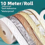 Resim Şık 3D Çerçeve Duvar Stickerı, Kendinden Yapışkanlı Köpük Kalıp Süsleme, 10m x 8cm x 4mm - Ev ve Atölye Dekorasyonu için Dayanıklı ve Çok Yönlü, Kolay Kurulum 