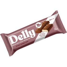 Resim DELLY Çikolata Kaplı Yüksek Proteinli Bar - Orman Meyveleri Aromalı 40g 