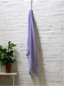 Resim Büyük Boy Banyo Havlusu, Duş Havlusu, Tek Silgi 95 X 145cm Lila 