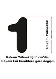 Resim Stencil Rakam Boyama Şablonu X039-sayı Rakam Yüksekliği 3 Cm 