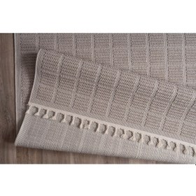 Resim Bukle11880 Bej Yumuşak Dokulu Halı Kilim Salon Mutfak Koridor Kesme Yolluk Dokuma Makine Halısı Bej Bej 