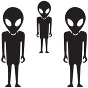 Resim Uzaylı Aile Temalı 30 X 30 Cm 