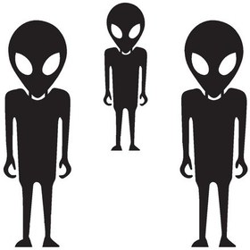 Resim Uzaylı Aile Temalı 30 X 30 Cm 