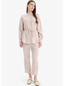 Resim DeFacto Basic Düz Cepli Müslin Harem Pantolon E5359AX25SPBG778 