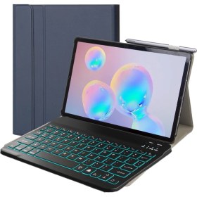 Resim Zsykd Galaxy Tab A7 T500 / T505 Klavye Deri Kılıf (Yurt Dışından) 