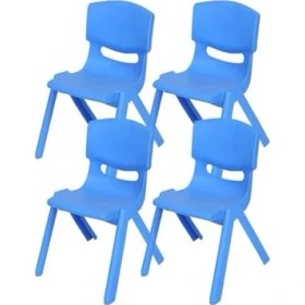 Resim Nisar Store 4'lü Set Büyük Şirin Çocuk Sandalyesi Açık Mavi 