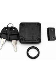 Resim Pucutun Profesyonel Kare Çekmece Kilidi, Nikel, 22 Mm, 4x4 Cm, 2 Anahtarlı, Yüksek Kaliteli, Güvenli Kilit, Dayanıklı, Ofis, Evrak Dolabı Uyumlu, Kolay Montaj, Mobilya Çekmece Kilidi, Siyah 