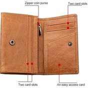 Resim Trendooze Linjinxu Kb171 Rfıd Kartlık Cüzdan Erkek Kadın Mavi Anti Manyetik Dokuma Deri Crazy Horse Mavi 