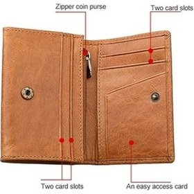 Resim Trendooze Linjinxu Kb171 Rfıd Kartlık Cüzdan Erkek Kadın Mavi Anti Manyetik Dokuma Deri Crazy Horse Mavi 