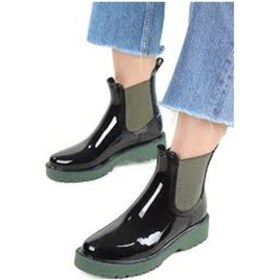 Resim Beyaz Nort Of London Ren Kadın Yağmur Botu Yeşil Yeşil 